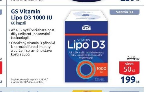 GS Vitamin Lipo D3 1000 IU