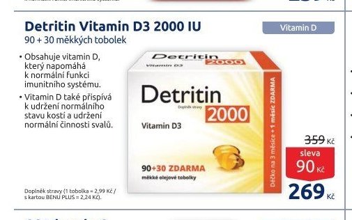 Detritin Vitamin D3 2000 IU