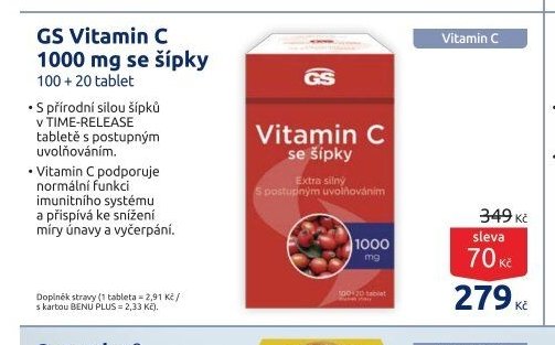 GS Vitamin C 1000 mg se šípky