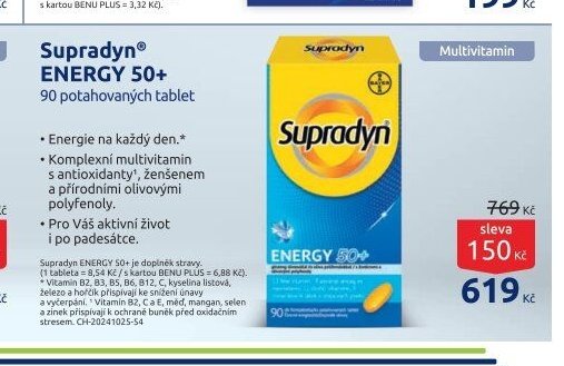 Supradyn ENERGY 50+ 90 potahovaných tablet