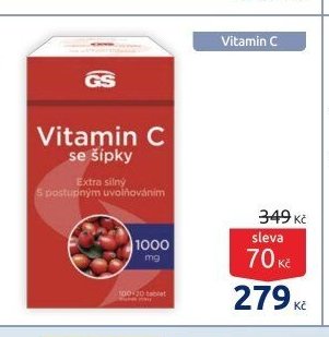 GS Vitamin C 1000 mg se šípky 100 + 20 tablet