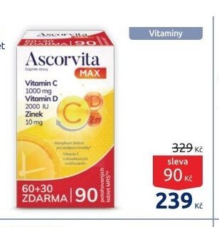Ascorvita Max 60 + 30 potahovaných tablet