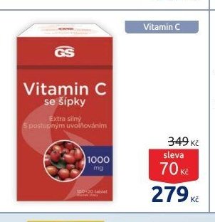 GS Vitamin C 1000 mg se šípky 100 + 20 tablet