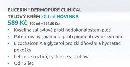 EUCERIN DERMOPURE CLINICAL TĚLOVÝ KRÉM