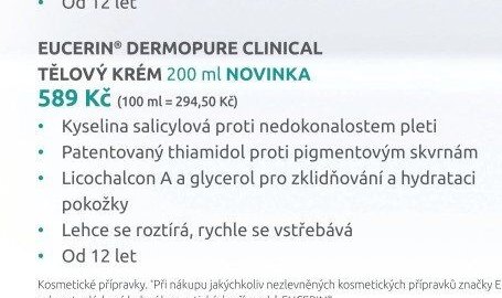 EUCERIN DERMOPURE CLINICAL TĚLOVÝ KRÉM