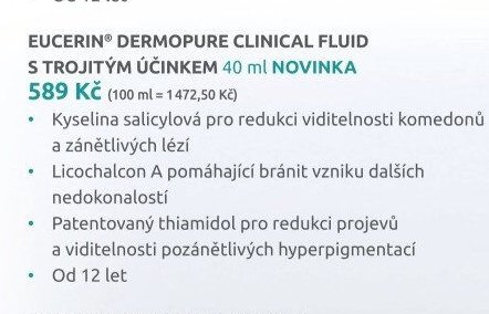 EUCERIN® DERMOPURE CLINICAL FLUID S TROJITÝM ÚČINKEM 40 ml