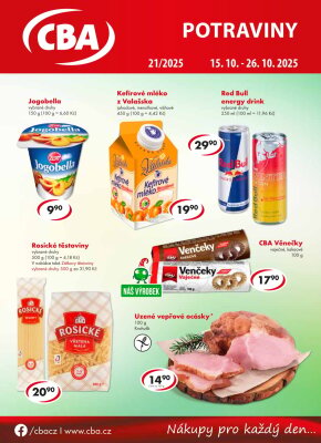 aktuální leták CBA 15.10.2025-26.10.2025