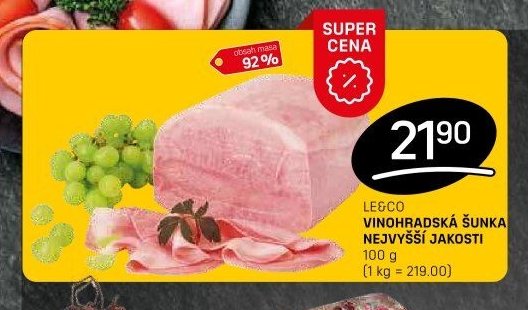 LE&CO VINOHRADSKÁ ŠUNKA NEJVYŠŠÍ JAKOSTI 100 g