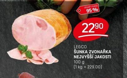 LE&CO ŠUNKA ZVONAŘKA NEJVYŠŠÍ JAKOSTI 100 g