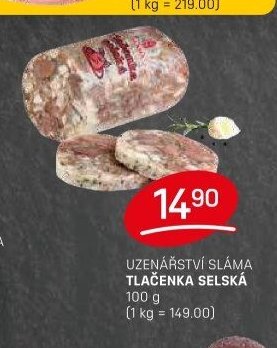 UZENÁŘSTVÍ SLÁMA TLAČENKA SELSKÁ 100 g