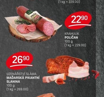 UZENÁŘSTVÍ SLÁMA MAĎARSKÁ PIKANTNÍ SLANINA 100 g