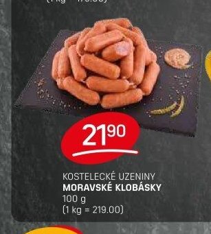 KOSTELECKÉ UZENINY MORAVSKÉ KLOBÁSKY 100 g