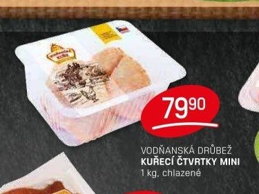 VODŇANSKÁ DRŮBEŽ KUŘECÍ ČTVRTKY MINI 1kg