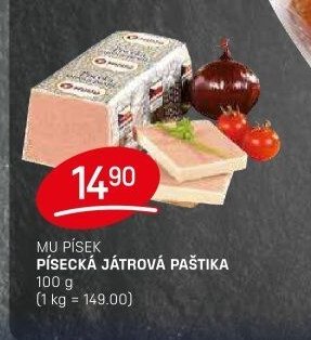 MU PÍSEK PÍSECKÁ JÁTROVÁ PAŠTIKA 100g