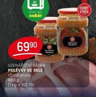 UZENÁŘSTVÍ VÁVRA POLÉVKY VE SKLE 680g