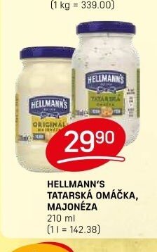 Hellmann's tatarská omáčka, majonéza