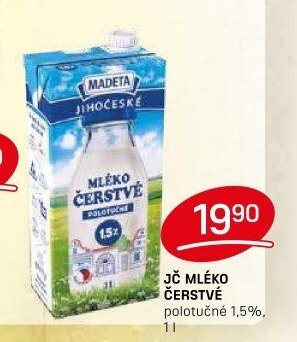 JČ mléko čerstvé polotučné 1,5%
