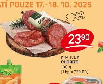 Krahulík Chorizo 100 g