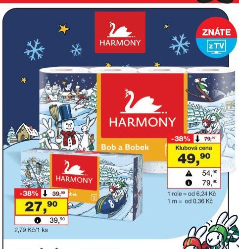 Harmony Bob a Bobek toaletní papír