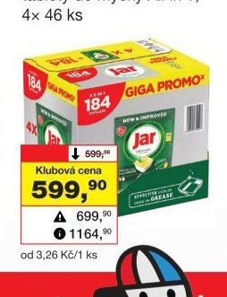 Jar tablety do myčky All in 1 4x 46 ks