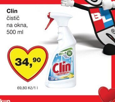 Clin čistič na okna 500 ml