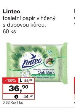 Linteo toaletní papír vlhčený s dubovou kůrou