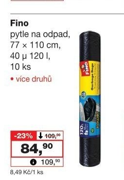 Fino pytle na odpad