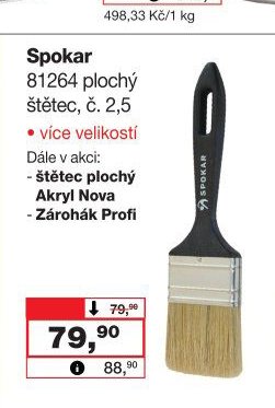 Spokar 81264 plochý štětec