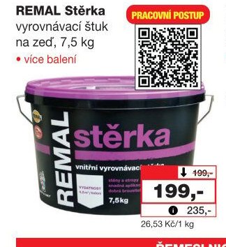 REMAL Stěrka vyrovnávací štuk na zeď