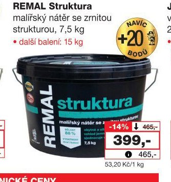 REMAL Struktura malířský nátěr se zrnitou strukturou