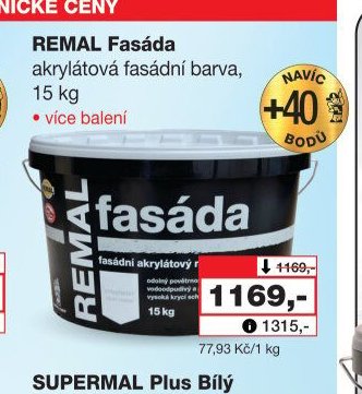 REMAL Fasáda akrylátová fasádní barva