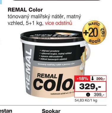 REMAL Color tónovaný malířský nátěr