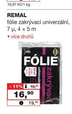REMAL fólie zakrývací univerzální
