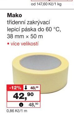 Mako třídenní zakrývací lepicí páska