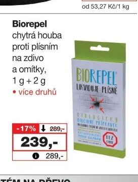 Biorepel chytrá houba proti plísním na zdivo a omítky