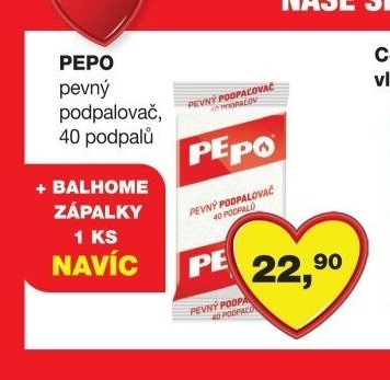 PEPO pevný podpalovač 40 podpalů