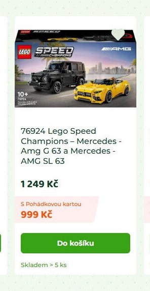 76924 Lego Speed Champions - Mercedes - Amg G 63 a Mercedes - AMG SL 63