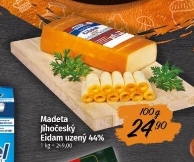 Madeta Jihočeský Eidam uzený 44%