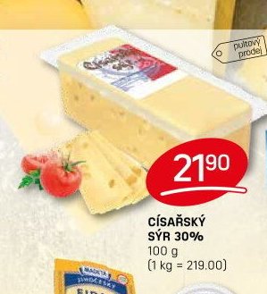 Císařský sýr 30%