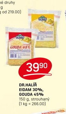 Dr.Halíř Eidam 30%, Gouda 45%