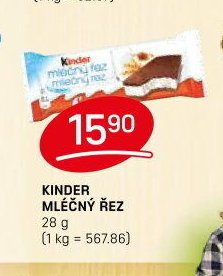 KINDER MLÉČNÝ ŘEZ