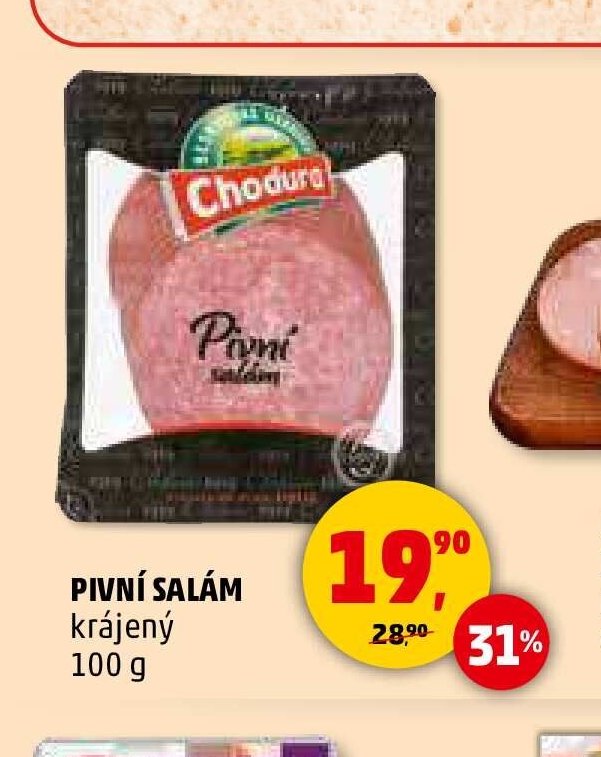 Pivní salám krájený