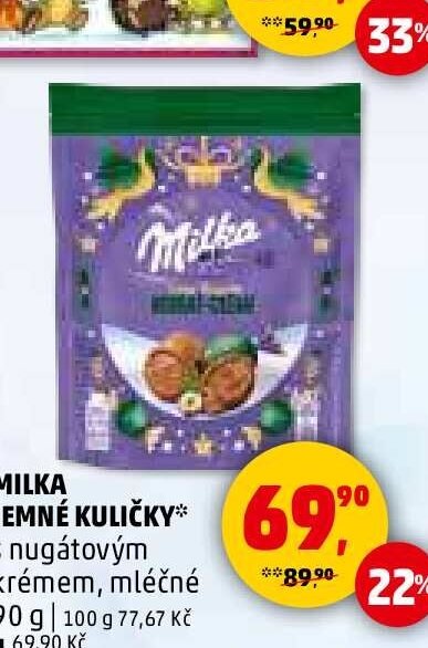 Milka jemné kuličky 90 g