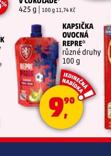 Kapsička ovocná Repre