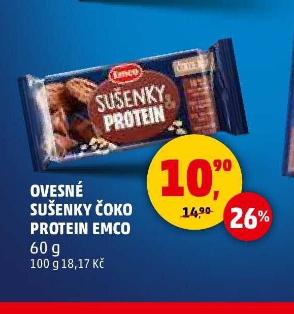 Ovesné sušenky čoko Protein Emco