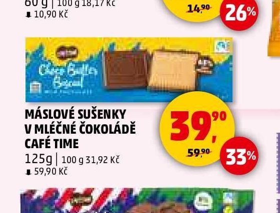 Máslové sušenky Café Time