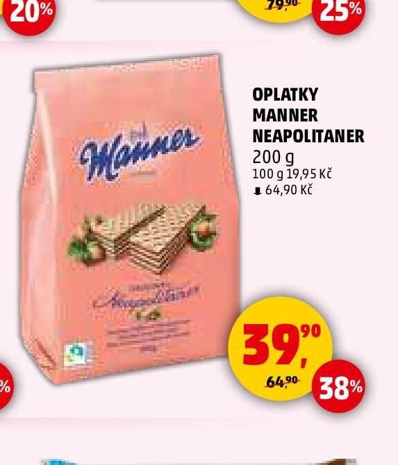Oplatky Manner Neapolitaner