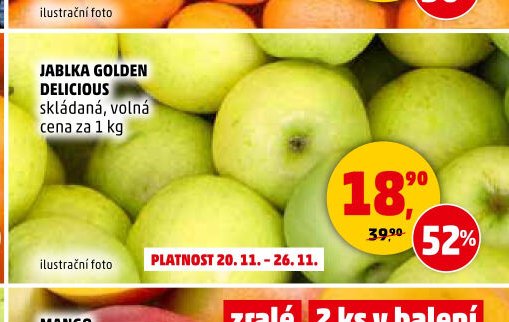 JABLKA GOLDEN DELICIOUS