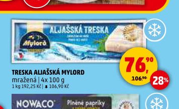 Treska aljašská Mylord mražená 4x 100 g