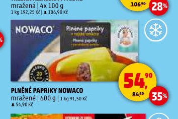 Plněné papriky Nowaco mražené 600 g